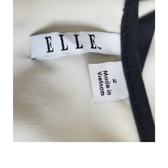 Elle Lemon Print Striped Dress - Size 2 - Picture 4 of 4